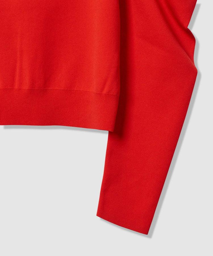 allureville ソウバリドレープスリーブプルオーバー レッド (43)