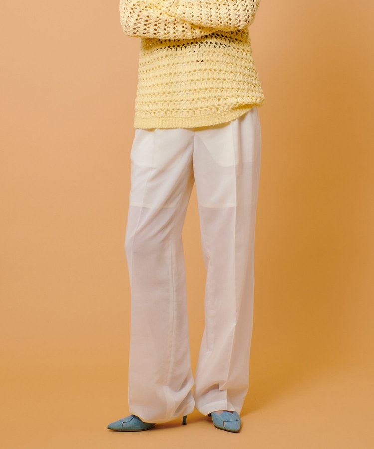 allureville ボイルシアーセンタープレスパンツ アイボリー (04)