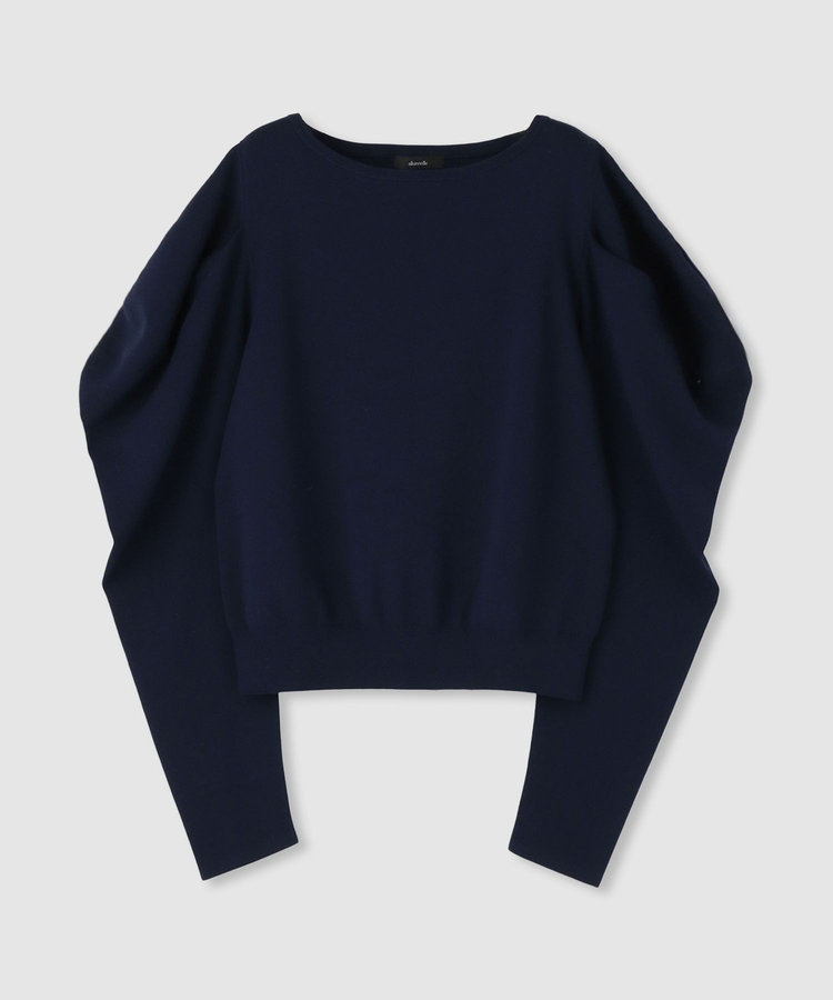 allureville ソウバリドレープスリーブプルオーバー ネイビー (65)