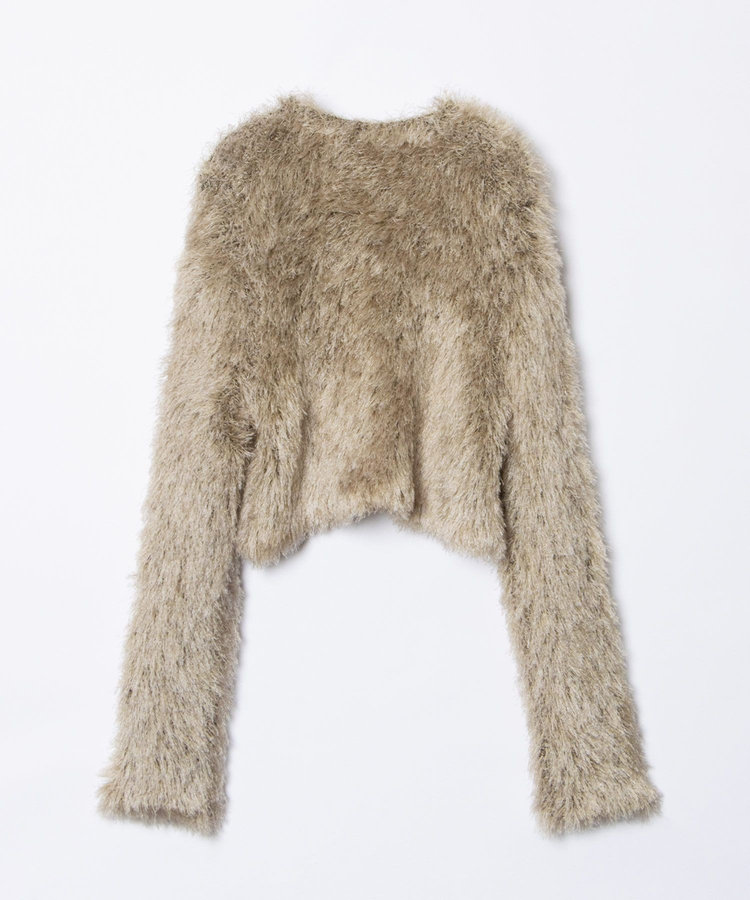 LOULOU WILLOUGHBY 【LOULOU WILLOUGHBY】ワイルドシャギーボレロ ベージュ (11)