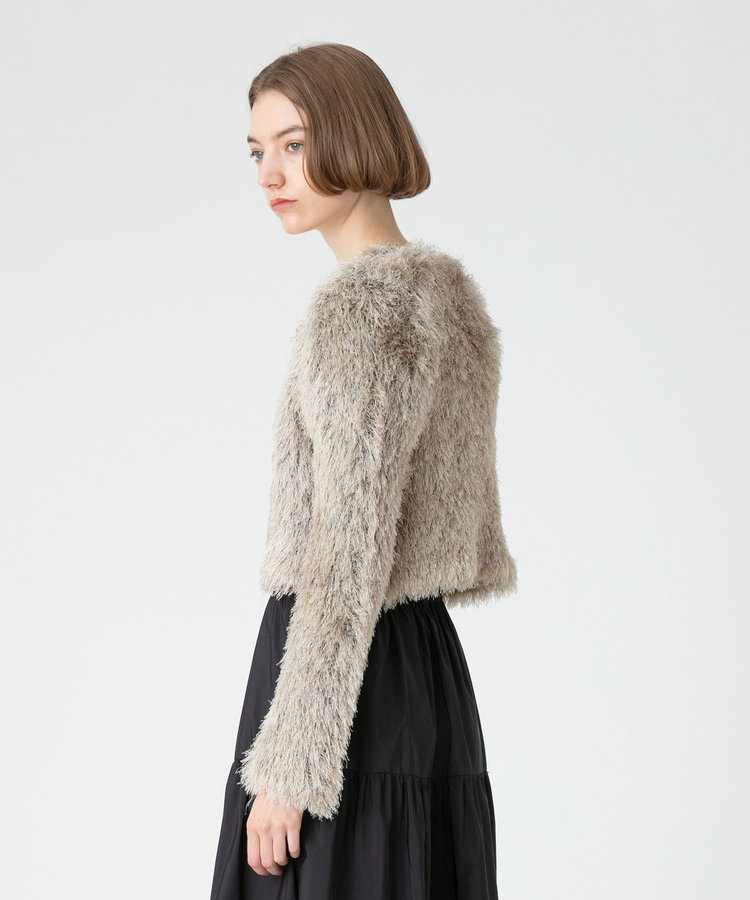 LOULOU WILLOUGHBY 【LOULOU WILLOUGHBY】ワイルドシャギーボレロ ベージュ (11)