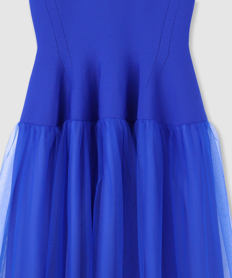 allureville ドッキングタックフレアワンピース ブルー (61)