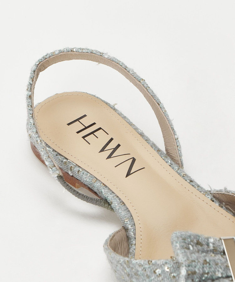 buying 【HEWN (ヒューン)】 POINTED BOW SLINGBACK ライトグレー (91)