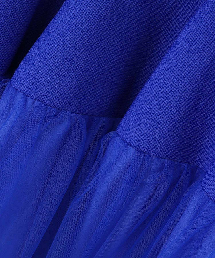 allureville ドッキングタックフレアワンピース ブルー (61)