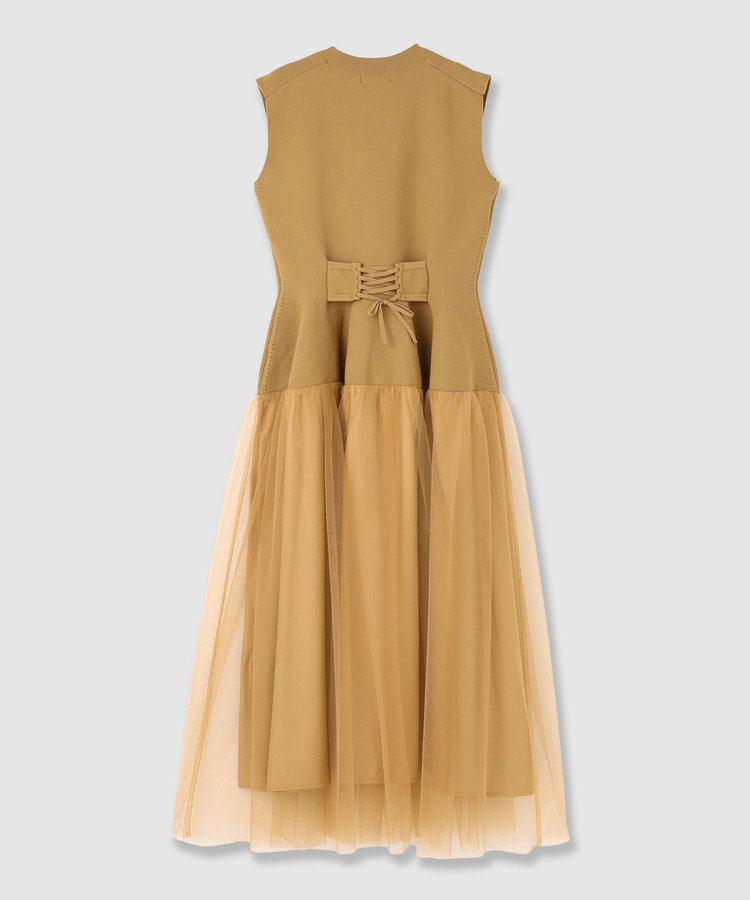 allureville ドッキングタックフレアワンピース キャメル (84)