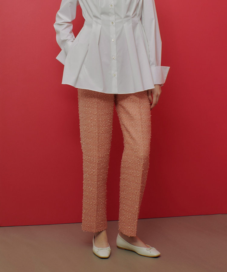 LOULOU WILLOUGHBY 【LOULOU WILLOUGHBY】ファンシーツイードパンツ ピンク (41)