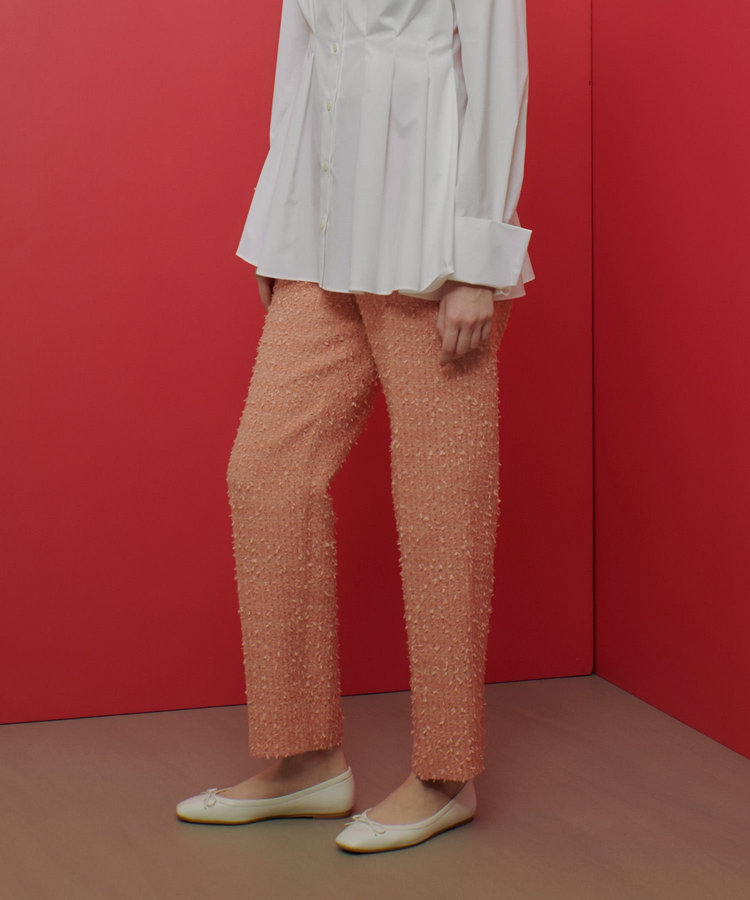 LOULOU WILLOUGHBY 【LOULOU WILLOUGHBY】ファンシーツイードパンツ ピンク (41)