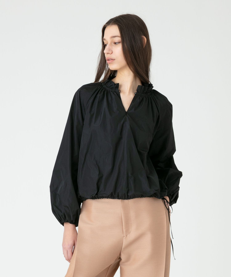 LOULOU WILLOUGHBY 【LOULOU WILLOUGHBY】タフタバルーンブラウス ブラック (95)