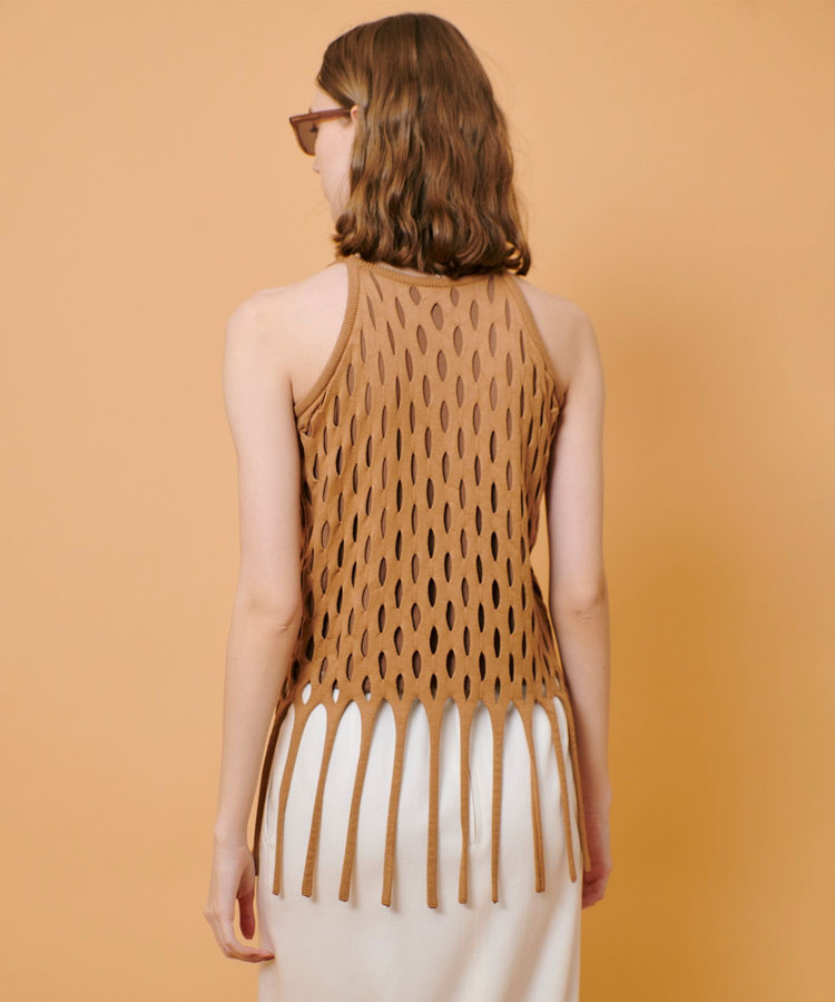 allureville ハンモックフリンジプルオーバー ブラウン (81)