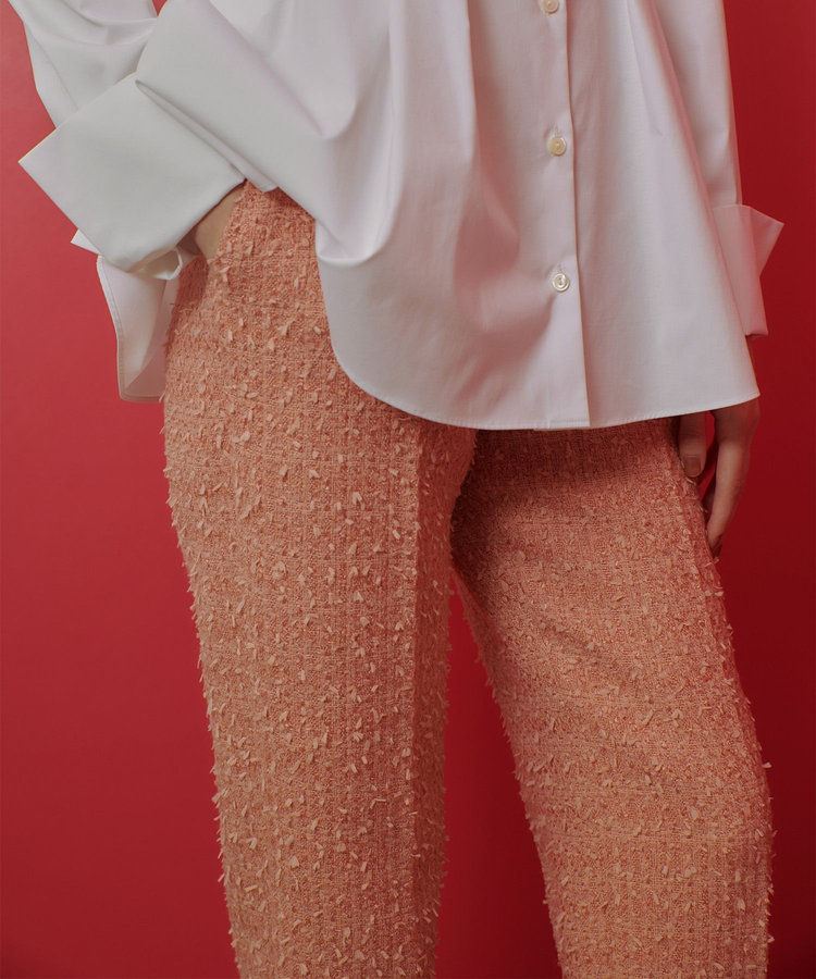 LOULOU WILLOUGHBY 【LOULOU WILLOUGHBY】ファンシーツイードパンツ ピンク (41)
