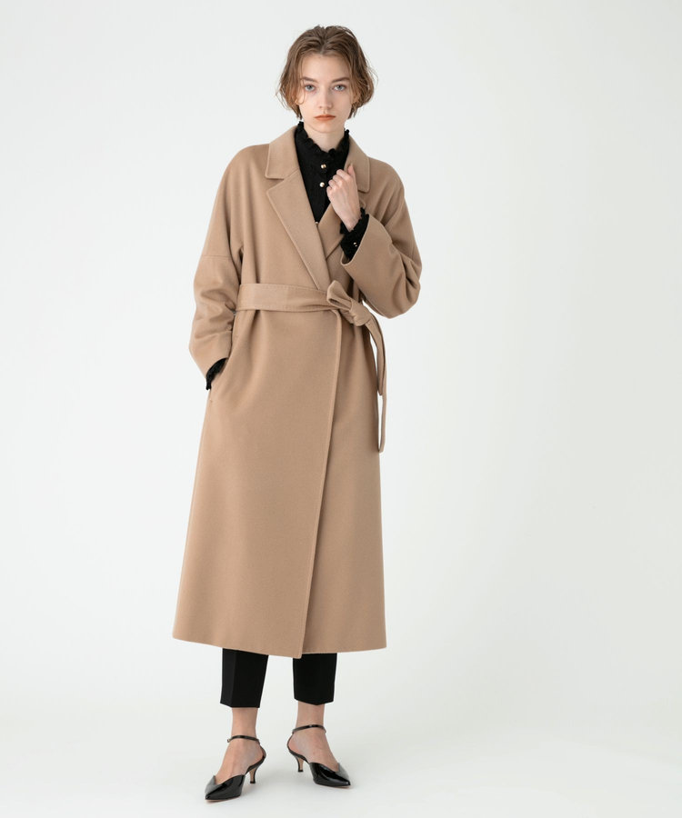 allureville カシミヤビーバーコート ベージュ (11)