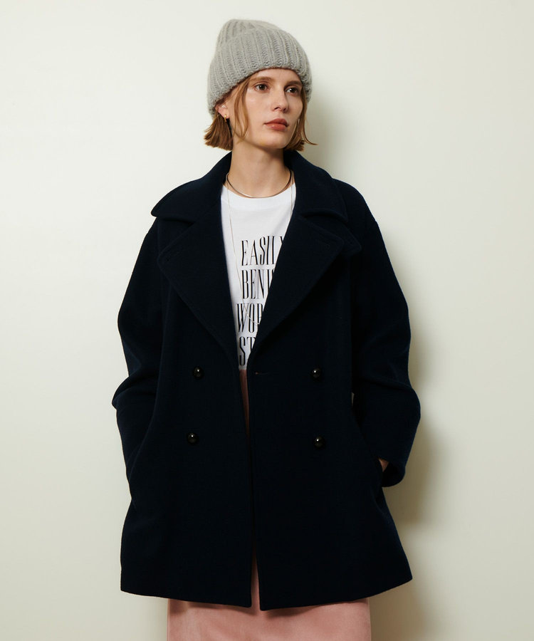 ■メル60974 パイルメルトンデザインPコート|allureville OFFICIAL SITE