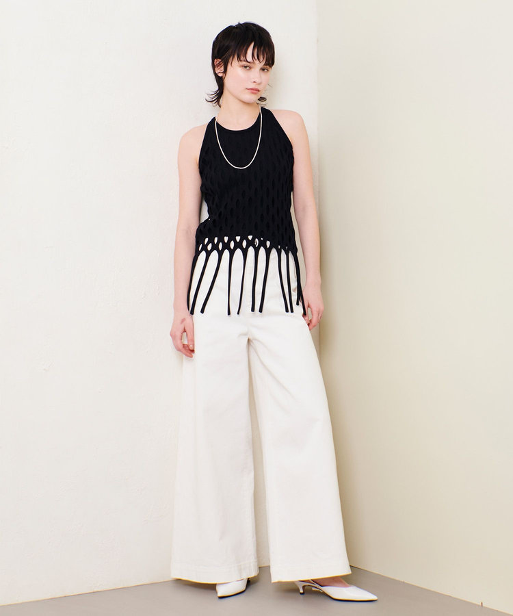 allureville ハンモックフリンジプルオーバー ブラック (95)