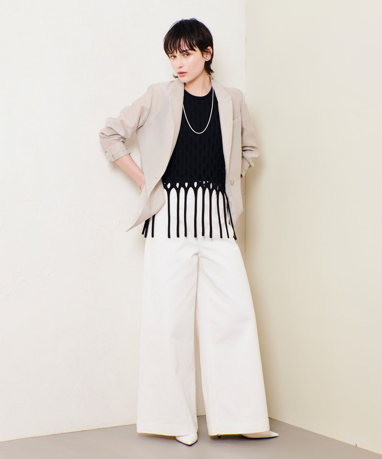 allureville ハンモックフリンジプルオーバー ブラック (95)