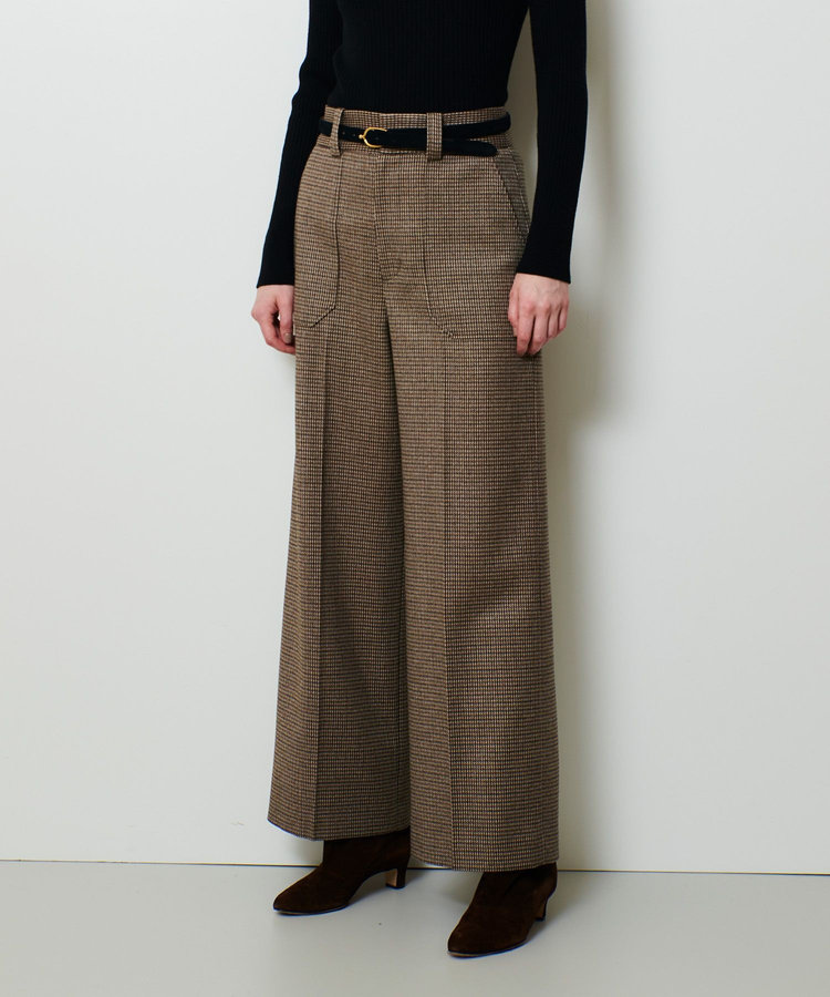 allureville CHIC TWEEDベイカーパンツ ブラウン (81)
