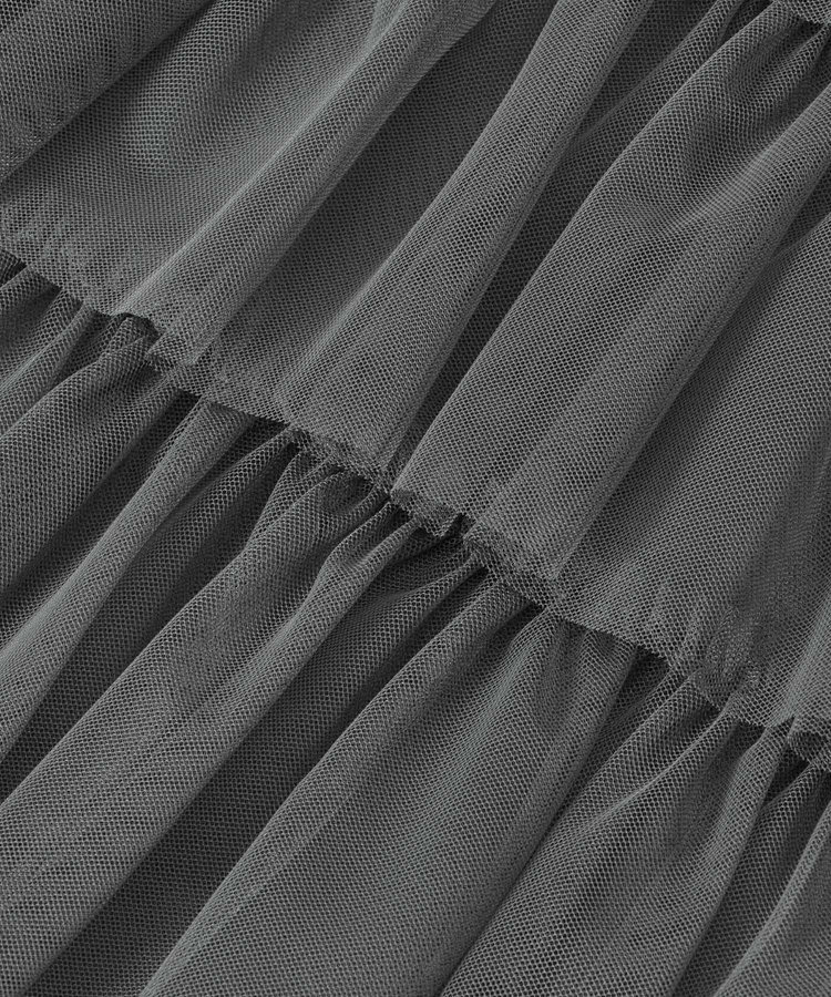 LOULOU WILLOUGHBY 【LOULOU WILLOUGHBY】ティアードチュールスカート グレー (92)