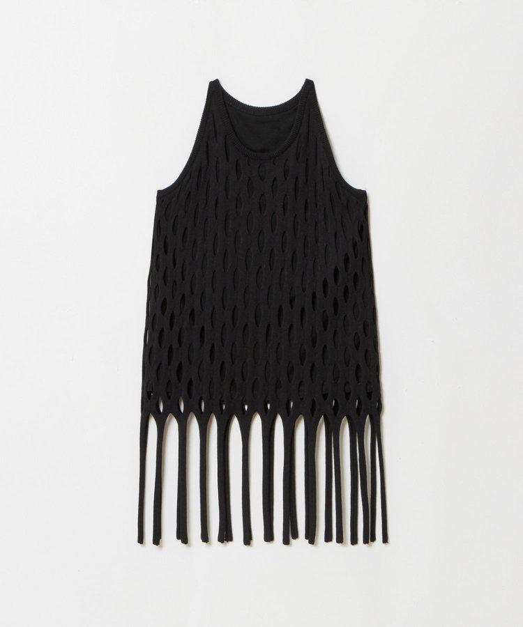 allureville ハンモックフリンジプルオーバー ブラック (95)