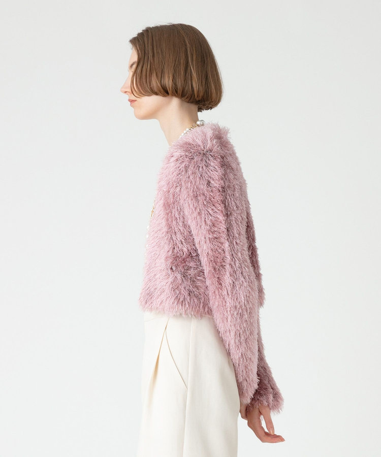 LOULOU WILLOUGHBY 【LOULOU WILLOUGHBY】ワイルドシャギーボレロ ピンク (41)