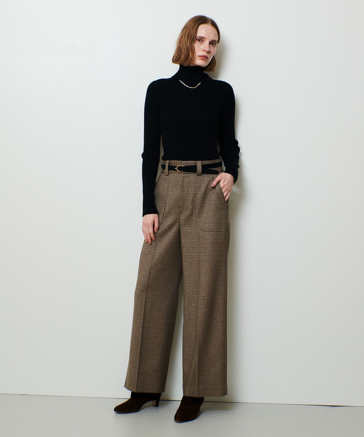 allureville CHIC TWEEDベイカーパンツ ブラウン (81)