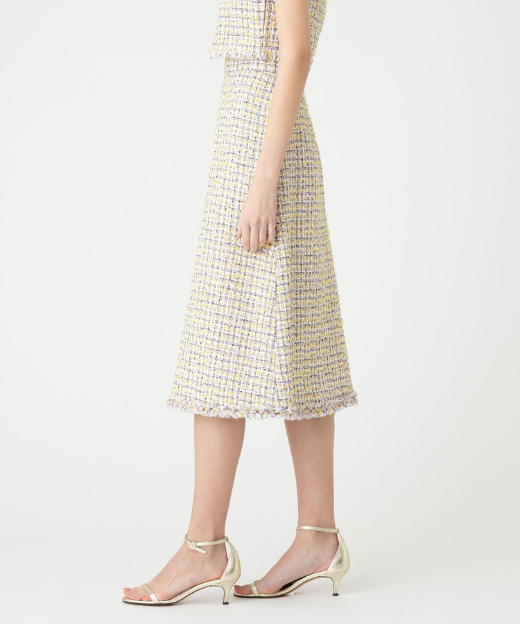 LOULOU WILLOUGHBY 【LOULOU WILLOUGHBY】ファンシーツイードスカート イエロー (22)