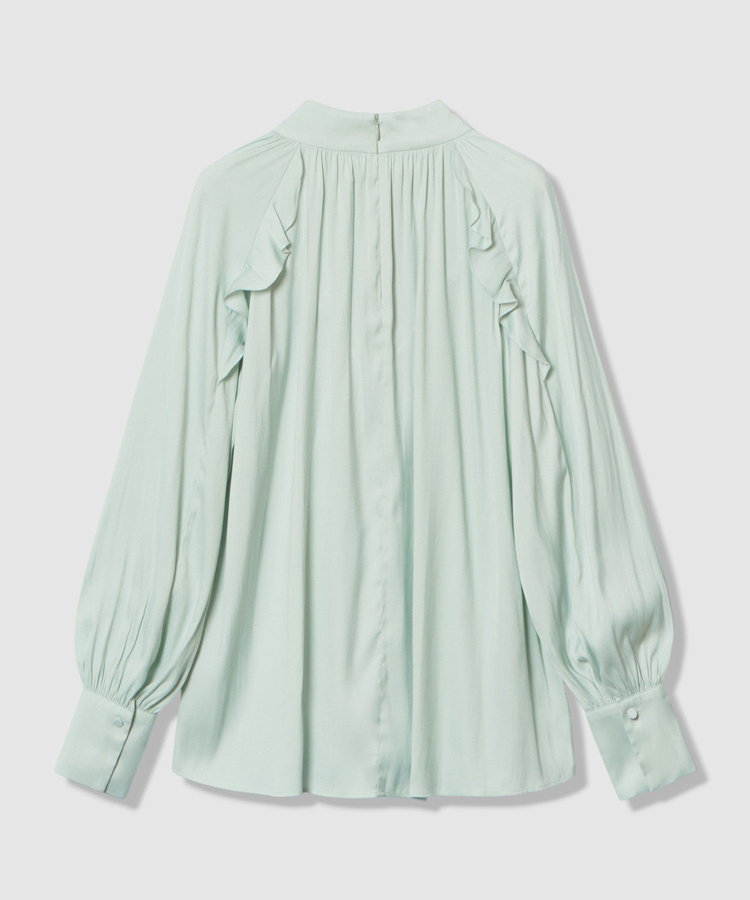 allureville フリルスリーブブラウス ミントグリーン (73)