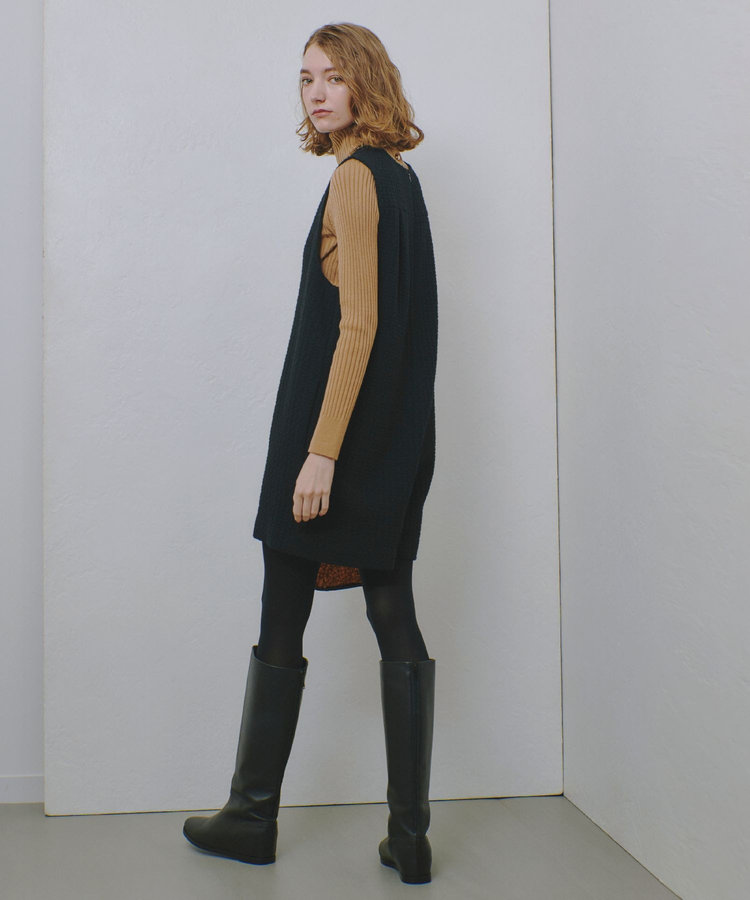 allureville ウールロービングコンビネゾン ブラック (95)