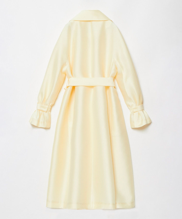 LOULOU WILLOUGHBY 【LOULOU WILLOUGHBY】シルキーダブルクロスドレスコート イエロー (21)