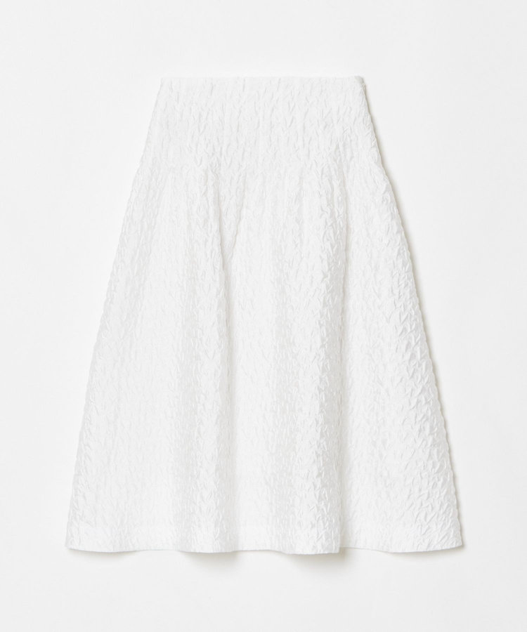 allureville フクレジャガードタックスカート ホワイト (01)