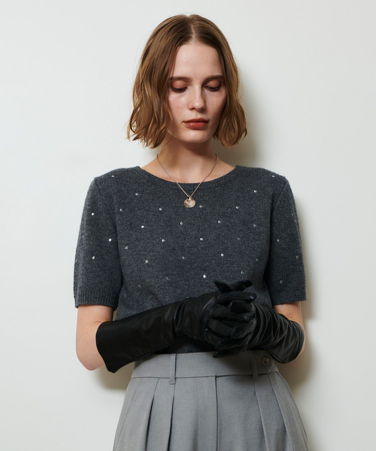 allureville エンブロイダリードットプルオーバー グレー (92)