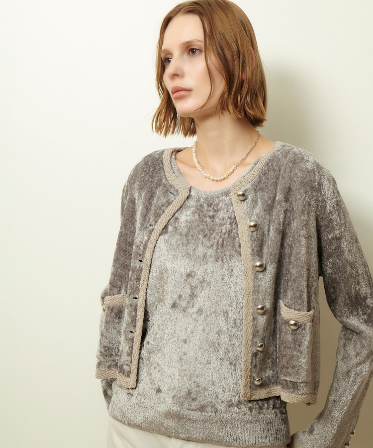 ベロアニットジャケット|allureville OFFICIAL SITE / ONLINE SHOP