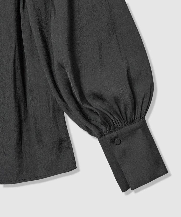 allureville フリルスリーブブラウス ブラック (95)