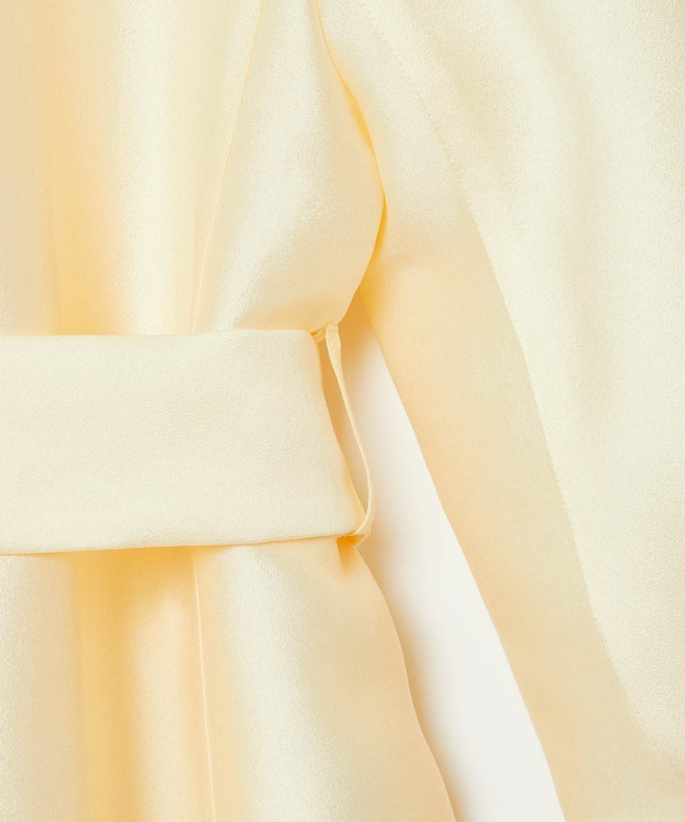 LOULOU WILLOUGHBY 【LOULOU WILLOUGHBY】シルキーダブルクロスドレスコート イエロー (21)