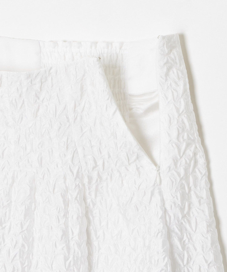 allureville フクレジャガードタックスカート ホワイト (01)