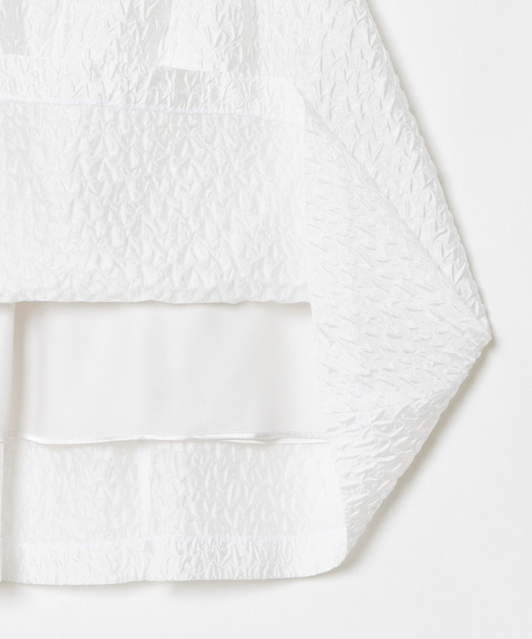 allureville フクレジャガードタックスカート ホワイト (01)