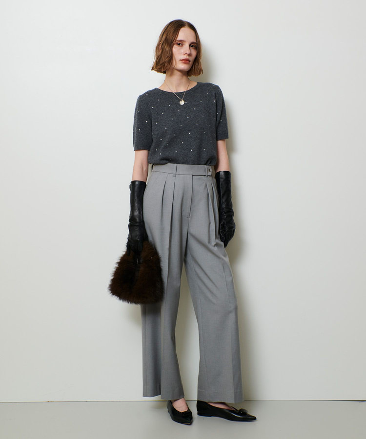 allureville エンブロイダリードットプルオーバー グレー (92)