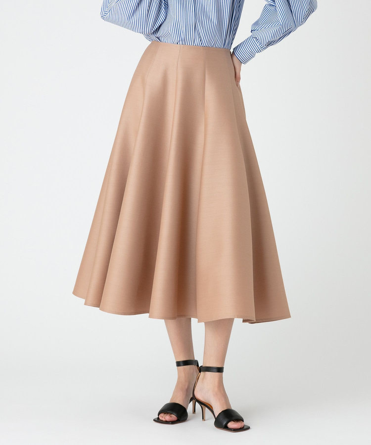 LOULOU WILLOUGHBY 【LOULOU WILLOUGHBY】シルクウールマーメイドフレアスカート ベージュ (11)