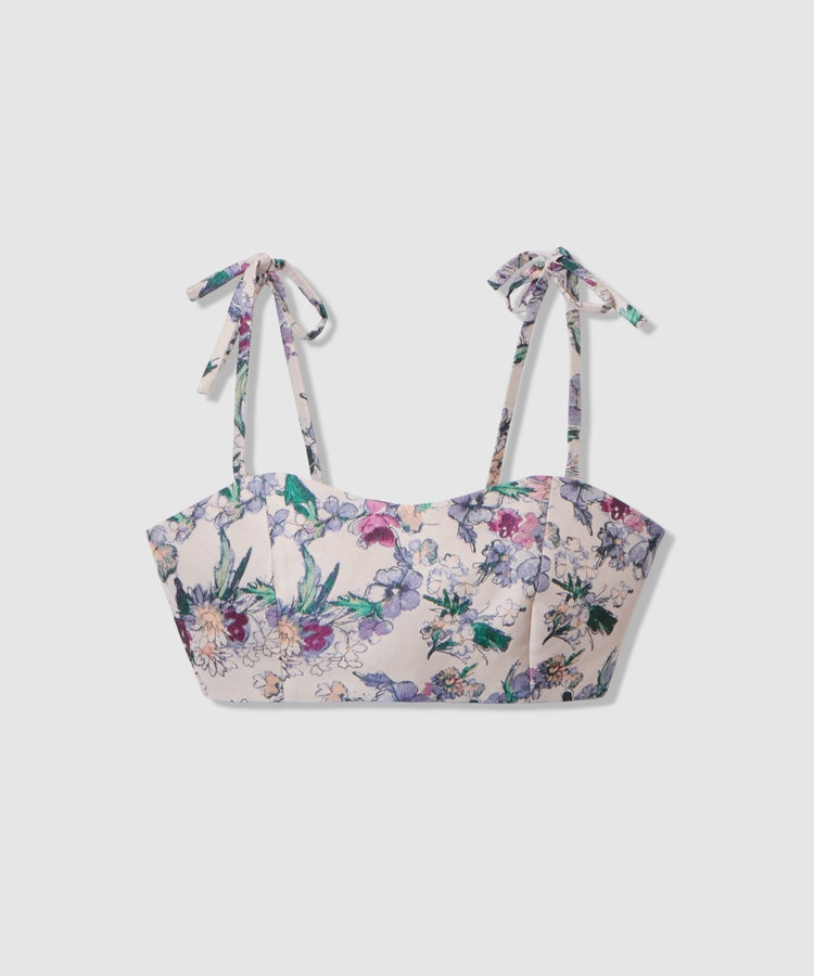 LOULOU WILLOUGHBY 【LOULOU WILLOUGHBY】LIMONTAフラワージャガードビスチェ ラベンダー (53)