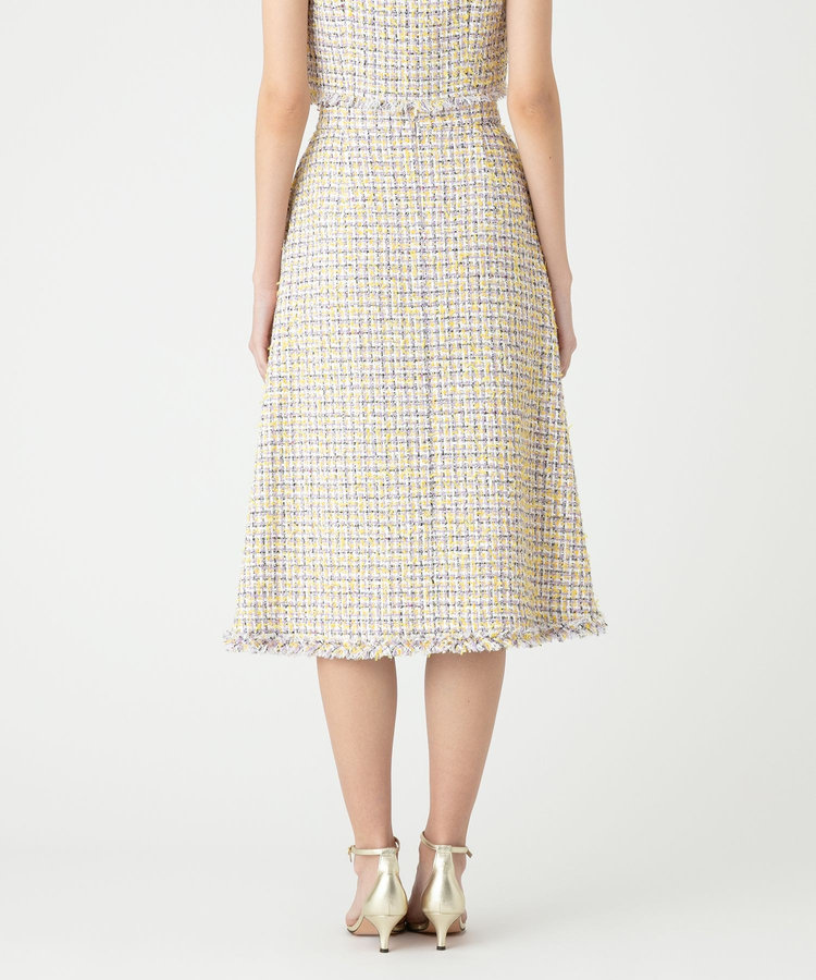 LOULOU WILLOUGHBY 【LOULOU WILLOUGHBY】ファンシーツイードスカート イエロー (22)