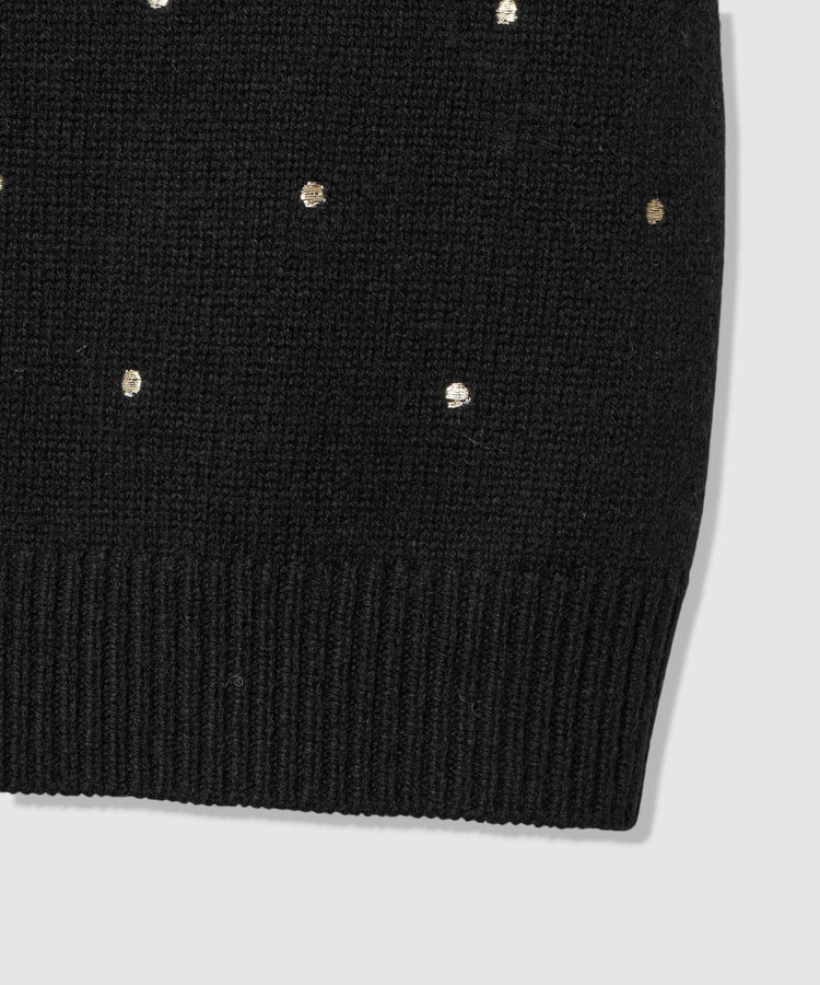 allureville エンブロイダリードットプルオーバー ブラック (95)