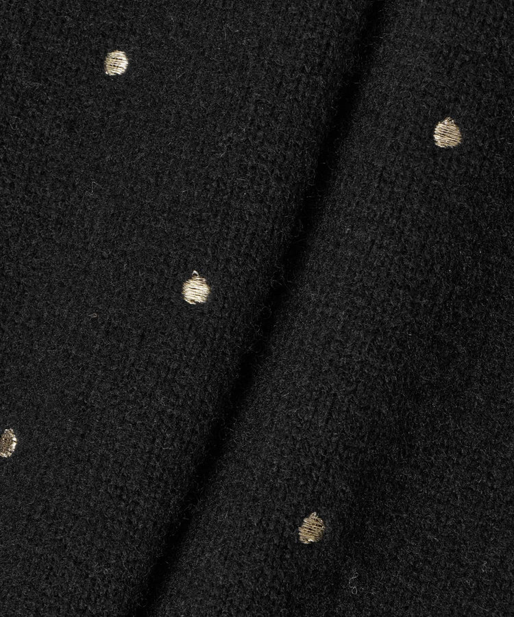 allureville エンブロイダリードットプルオーバー ブラック (95)