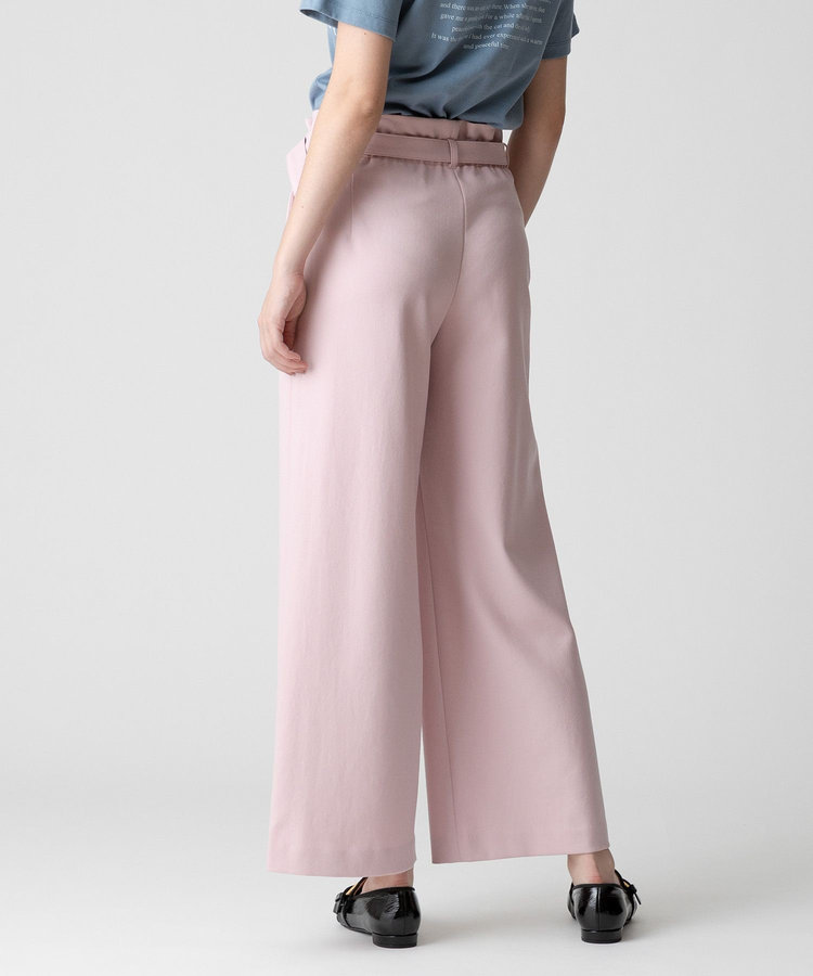 allureville ウールライクフランネルヨークレスパンツ ピンク (41)