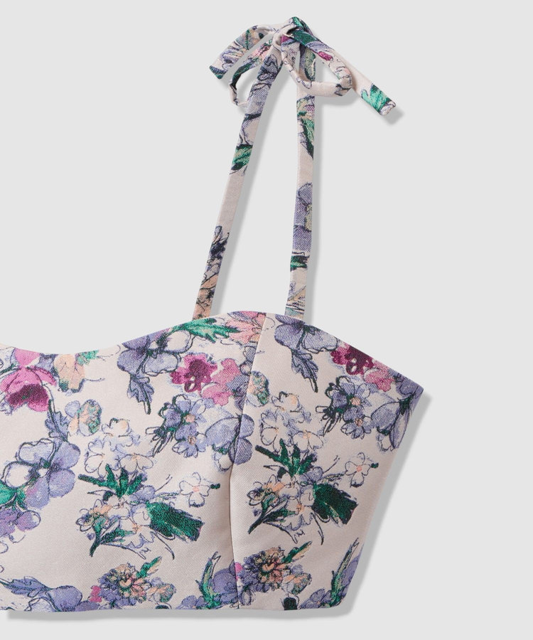 LOULOU WILLOUGHBY 【LOULOU WILLOUGHBY】LIMONTAフラワージャガードビスチェ ラベンダー (53)