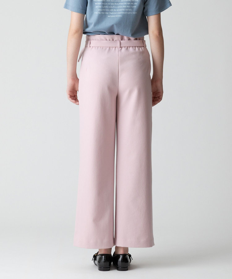 allureville ウールライクフランネルヨークレスパンツ ピンク (41)