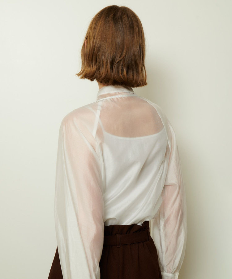 allureville シルキーセルロースボウブラウス オフホワイト (02)