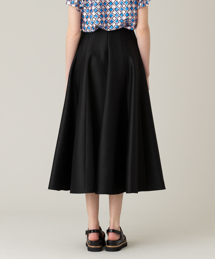 LOULOU WILLOUGHBY 【LOULOU WILLOUGHBY】シルクウールマーメイドフレアスカート ブラック (95)