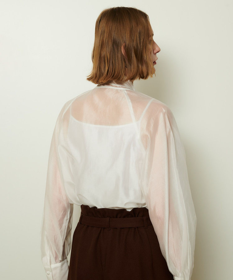allureville シルキーセルロースボウブラウス オフホワイト (02)