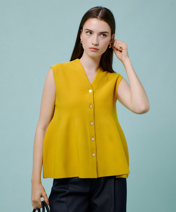 allureville ペプラムジレ イエロー (21)