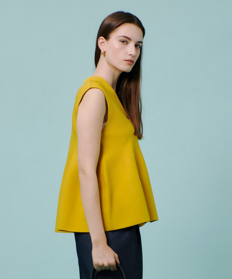 allureville ペプラムジレ イエロー (21)