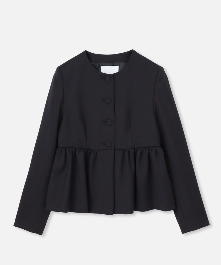 LOULOU WILLOUGHBY 【LOULOU WILLOUGHBY】カルゼペプラムジャケット ブラック (95)