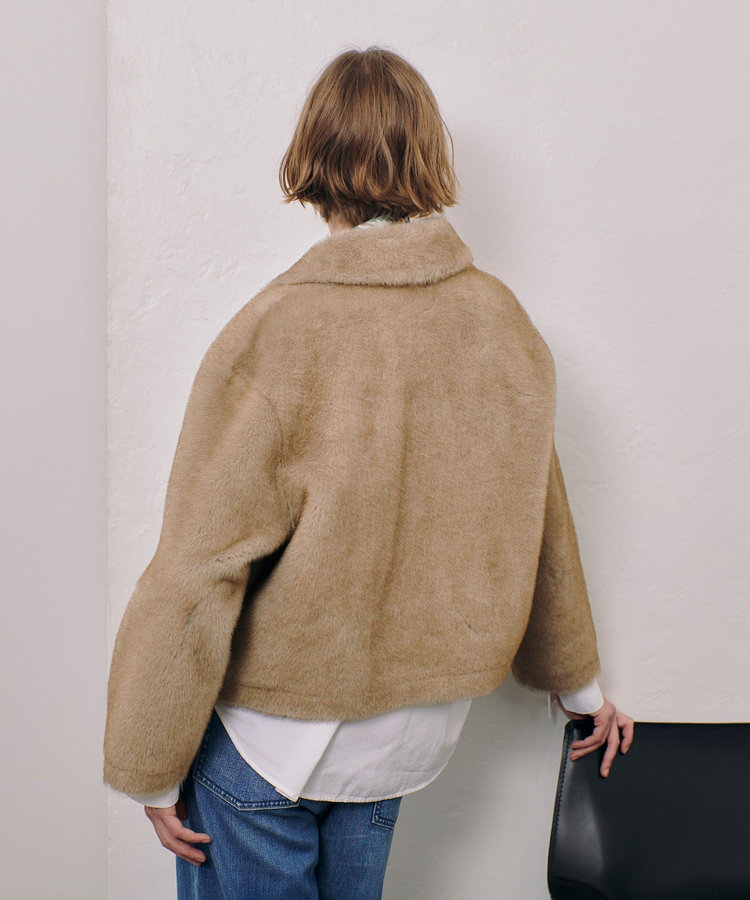 allureville フェイクミンクファーブルゾン ベージュ (11)